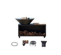 Pack Privilege Brasero Traditionnel Acier 83 Gris Anthracite