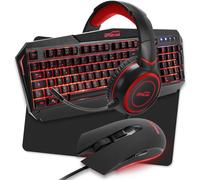Pack Pro Gamer Rédemption 5 Pièces : Clavier, Souris, Tapis, Casque et Adapteur