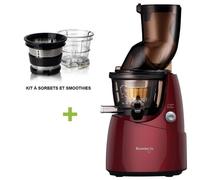 Pack promo Kuvings B9700 Rouge + Kit à smoothies et sorbets - Extracteur De Jus Vertical