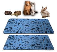 Pack Promo - Tapis Antidérapant et Absorbant - Apprentissage de la Propreté - Fond de Cage - Sous les Gamelles - Disponible en multiples couleurs et tailles Bleu 60cm x 120cm - Cage - Midwest 2
