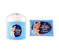 Pack Promotionnel Talc Felce Azzurra : Pot de 250 g avec Houppette + Sachet de 100 g Offert - Talc Parfumé pour Peau Douce et Fraîcheur Durable