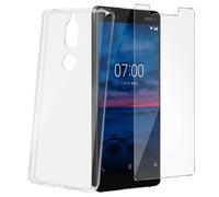 Pack Protection 360° Nokia 7 Coque gel transparente + film verre trempé