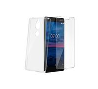Pack Protection 360° Nokia 7 Coque gel transparente plus film verre trempé