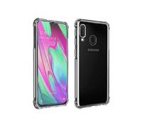 Pack Protection Galaxy A40 Coque Souple + Film Verre Trempé 9H Transparent