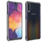 Coque et étui téléphone mobile Avizar Pack Protection pour Samsung Galaxy A50 / A30s Coque Souple plus Film Verre Trempé 9H Transparent