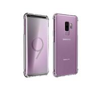 Pack Protection Galaxy S9 Plus Coque Souple + Film Verre Trempé 9H Transparent