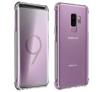 Pack Protection Galaxy S9 Plus Coque Souple + Film Verre Trempé 9H Transparent