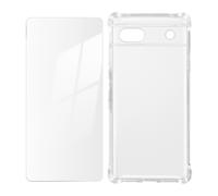 Coque et étui téléphone mobile Avizar Pack Protection pour Google Pixel 6a Coque Renforcée plus Verre Trempé Transparent