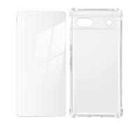 Pack Protection Google Pixel 6a Coque Renforcée + Verre Trempé Transparent