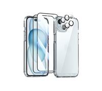 Pack Protection iPhone 15 - Coque - 2 Verres Trempés - 2 Films Caméra - Transparent