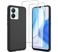 Pack Protection Noir - Coque Tpu Souple Bumper + 2 Verres Trempés Pour Blackview Color 8 / Oscal Modern 8 (6,75"")