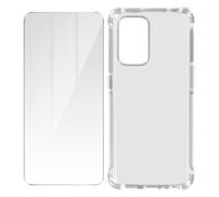 Pack Protection Oppo A94 5G Coque Souple et Verre Trempé Transparent