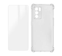 Pack Protection Oppo Reno 6 5G Coque Souple et Verre Trempé transparent