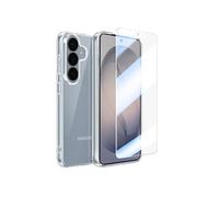 Pack Protection pour Galaxy S26 Plus Coque Silicone et Verre Trempé Antichoc Transparent