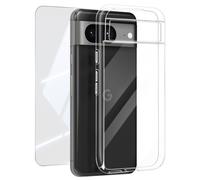 Pack Protection pour Google Pixel 8 Coque Souple et Verre Trempé 9H Mayaxess Transparent