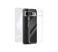 Pack Protection pour Google Pixel 8 Coque Souple et Verre Trempé 9H Transparent