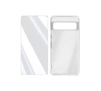 Pack Protection pour Google Pixel 8 Pro Coque Souple et Verre Trempé Transparent