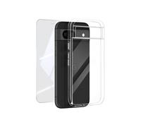 Pack Protection pour Google Pixel 8A Coque Souple et Verre Trempé 9H Transparent