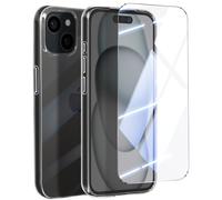 Pack Protection pour iPhone 15 Coque Souple et Verre Trempé 9H Mayaxess Transparent