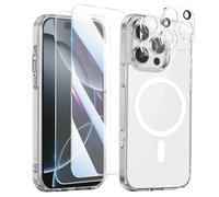 Pack Protection pour iPhone 16 avec Coque 2 Verres Trempés et 2 Films Caméra Transparent