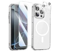 Pack Protection pour iPhone 16 avec Coque 2 Verres Trempés et 2 Films Caméra Transparent