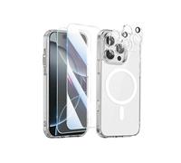Pack Protection pour iPhone 16 - Coque Transparente - 2 Verres Trempés - 2 Films Caméra