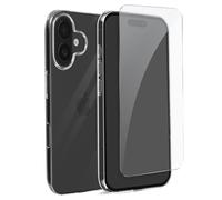 Pack Protection pour iPhone 16 Plus Coque Souple et Verre Trempé Mayaxess Transparent
