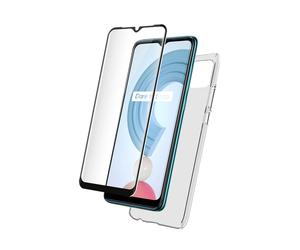 Pack Protection pour Realme C21 Coque Antichocs en TPU et Verre d'Écran 9H Transparent