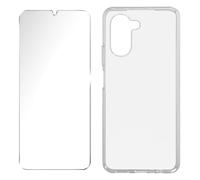 Pack Protection pour Realme C33 Coque Souple + Verre Trempé Transparent