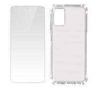 Pack Protection pour Samsung Galaxy A03s Coque Souple et Film Verre Trempé 9H Transparent