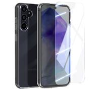 Pack Protection pour Samsung Galaxy A55 Coque Souple et Verre Trempé Mayaxess Transparent