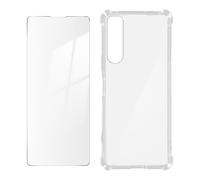 Pack Protection pour Sony Xperia 5 IV Coque Renforcée plus Verre Trempé Transparent