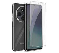 Pack Protection pour Xiaomi Redmi 14C Coque Souple et Verre Trempé Mayaxess Transparent