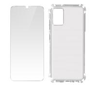 Pack Protection Samsung Galaxy A02s Coque Souple et Verre Trempé Transparent