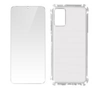Pack Protection pour Samsung Galaxy A03s Coque Souple et Film Verre Trempé 9H Transparent