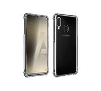Pack Protection Samsung Galaxy A20e Coque Souple + Film Verre Trempé Transparent