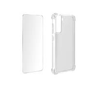 Pack Protection Samsung Galaxy S21 FE Coque Souple et Verre Trempé Transparent