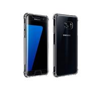Pack Protection Samsung Galaxy S7 Coque Souple + Film Verre Trempé Transparent