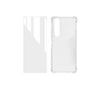 Pack Protection Sony Xperia 1 III Coque Souple Verre Trempé transparent