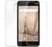 Pack de Protection Coque et Protège-Ecran pour Wiko Lenny 5 Noir transparent