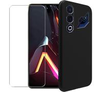 Pack Protection Zte Nubia Neo 3 Gt : Housse Tpu Souple Transparente + 1 Verre Trempé - Bumper Antichoc Et Écran Anti-Rayures (Noir)
