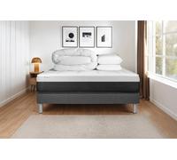 Pack prt dormir VITAL FORM 140 x 190 cm sommier Kit gris - 22cm - Ressorts ensachs et mmoire de forme - Tonique - Sommier kit Gris - Avec couette et oreillers