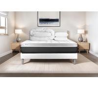 Pack prt dormir VITAL SOFT 200 x 200 cm sommier Kit blanc - 24cm - Mousse polyurthane mmoire de forme - Moelleux - Sommier kit Blanc - Avec couette et oreillers