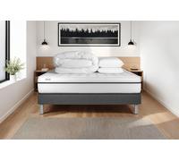 Pack prt dormir VITAL SPA 160 x 200 cm sommier Kit gris - 24cm - Mousse polyurthane mmoire de forme - Enveloppant - Sommier kit Gris - Avec couette et oreillers