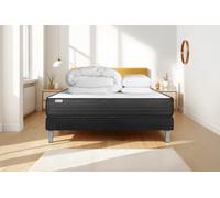 Vitalit Pack Prêt à Dormir Vitalpower Matelas 140 x 190 cm Sommier kit Noir