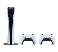 Pack PS5 Digitale (sans lecteur CD) : Console PlayStation 5 (Modèle Slim) + 2ème manette DualSense Blanche