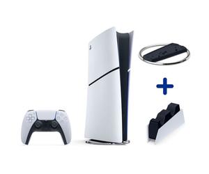 Pack PS5 Digitale (sans lecteur CD) : Console PlayStation 5 (Modèle Slim) + Socle Vertical + Station de charge pour DualSense