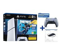 Pack PS5 Digitale (sans lecteur CD) : Console PlayStation 5 (Slim) + Fortnite® Flowering Chaos + Socle vertical + DS Sterling Silver