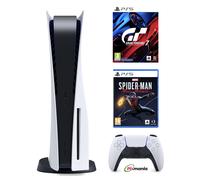 Pack PS5 & Gran Turismo 7, Spider-man: Miles Morales, God of War - Console de jeux Playstation 5 (Standard) - Neuf