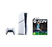 Pack PS5 Slim & EA Sports FC 24 - Console de Jeux Playstation 5 Slim (Standard) 1 To, Blanc - Excellent état Reconditionné
